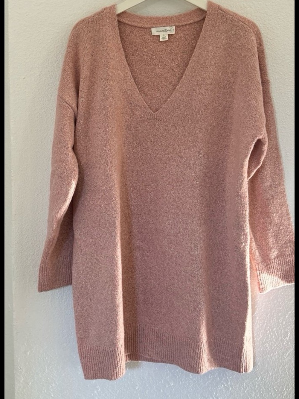 Nordstrom marbled dusty pink Large sweater dress (NWOT)